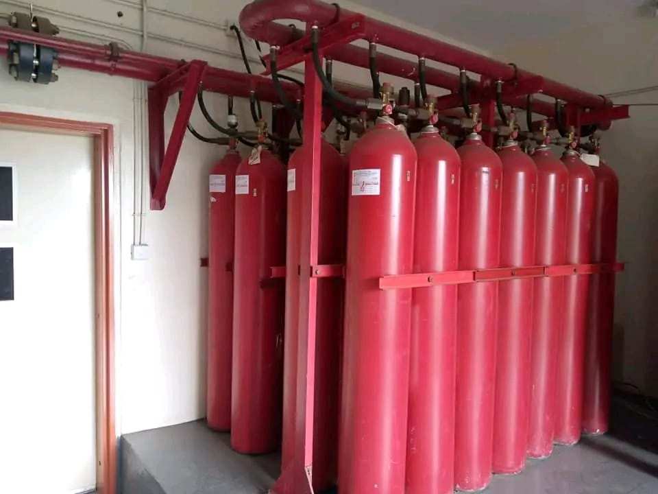 Fire Suppression Gas Cylinder Bank in Nairobi — MILO Plumbing Solutions
