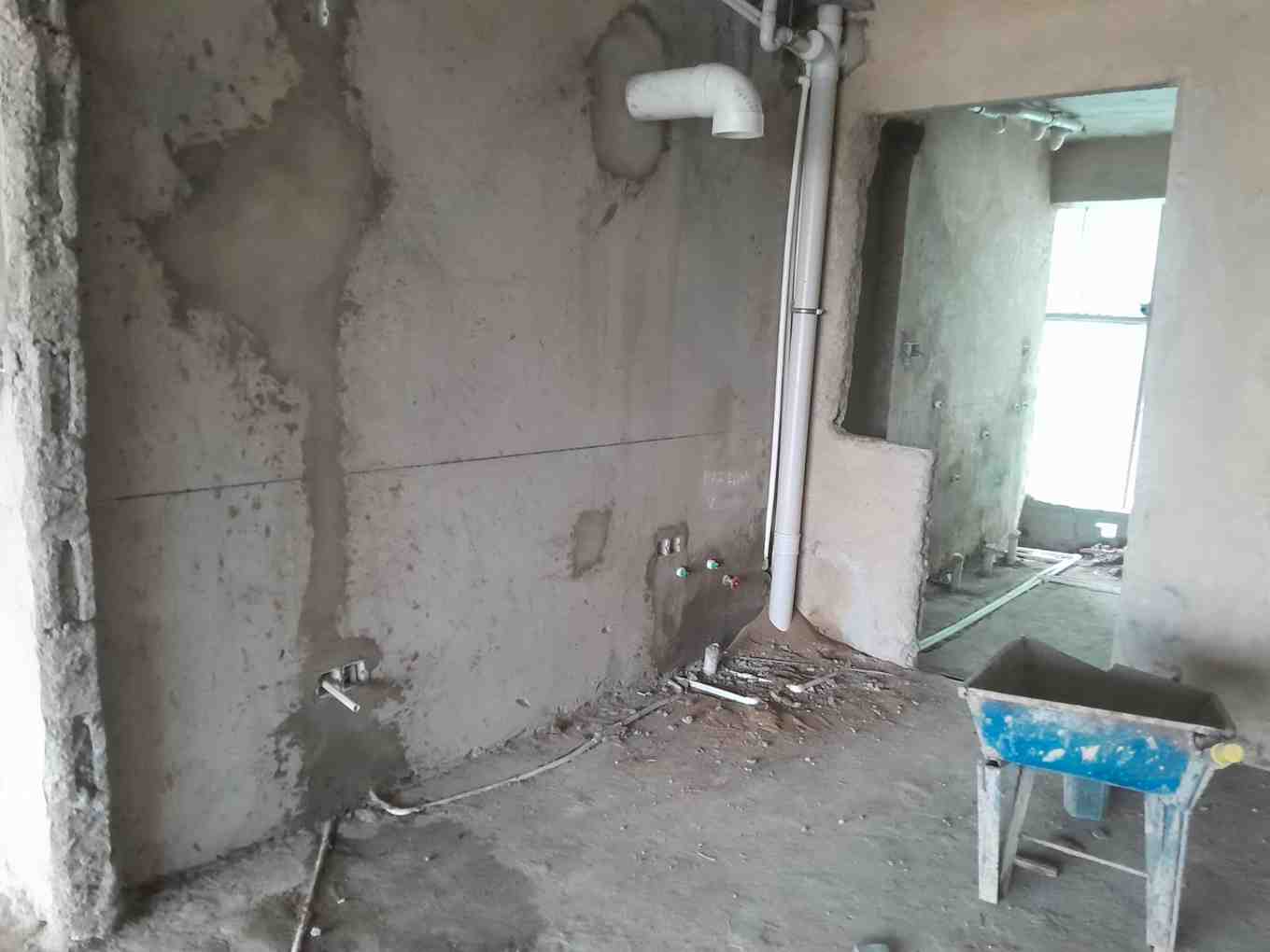Modern Kitchen Plumbing — before