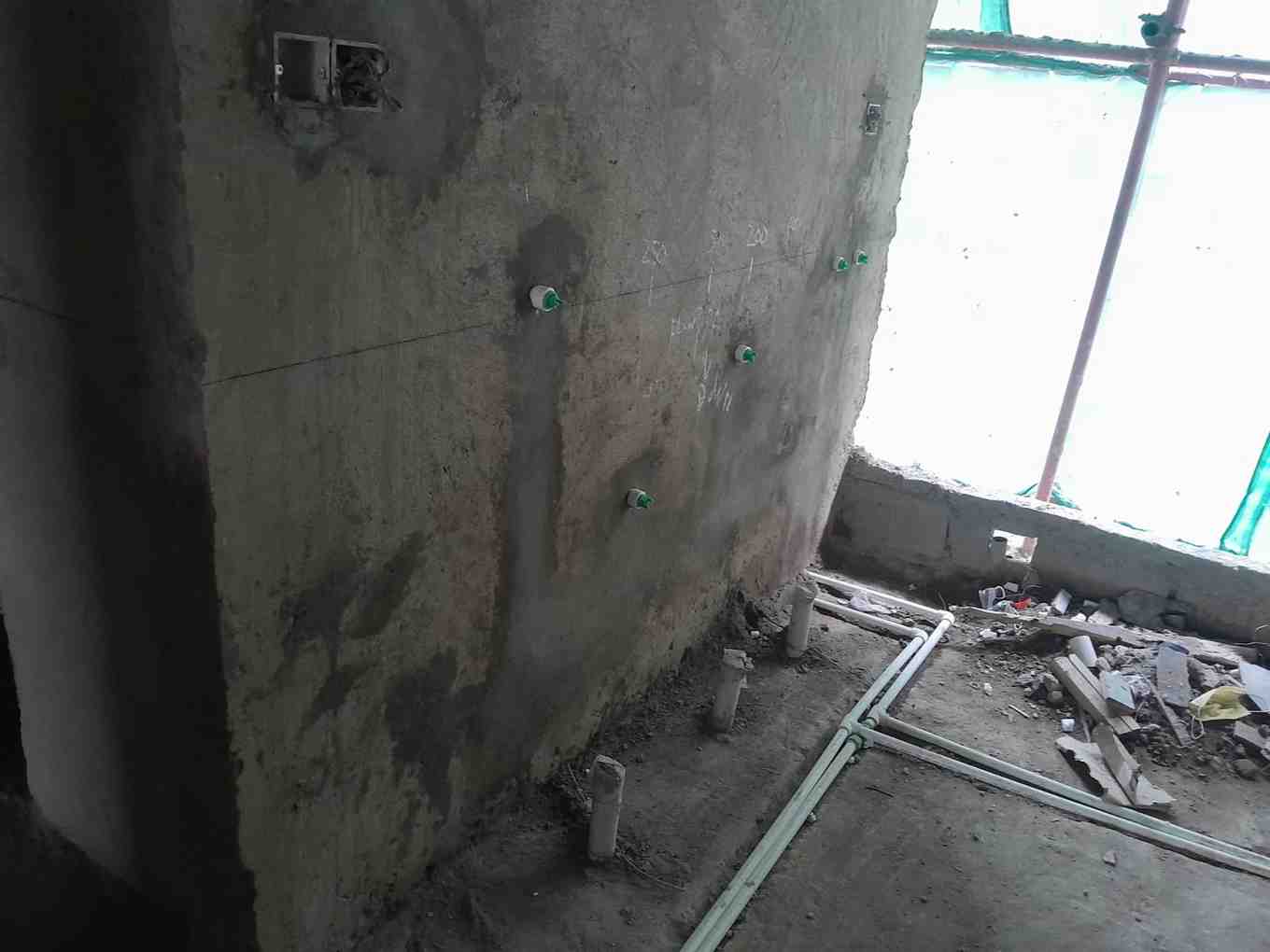 Wall-Hung Sink & Toilet Install — before