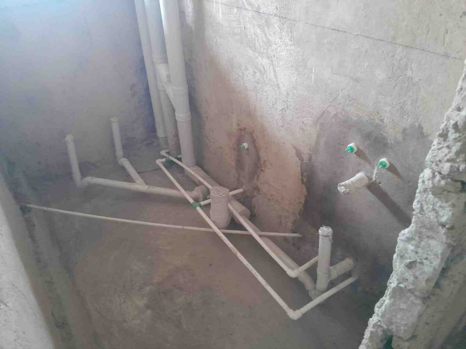 Toilet & Glass Shower Fitting — before